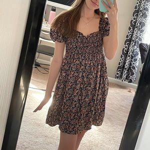 floral babydoll dress (NWOT)